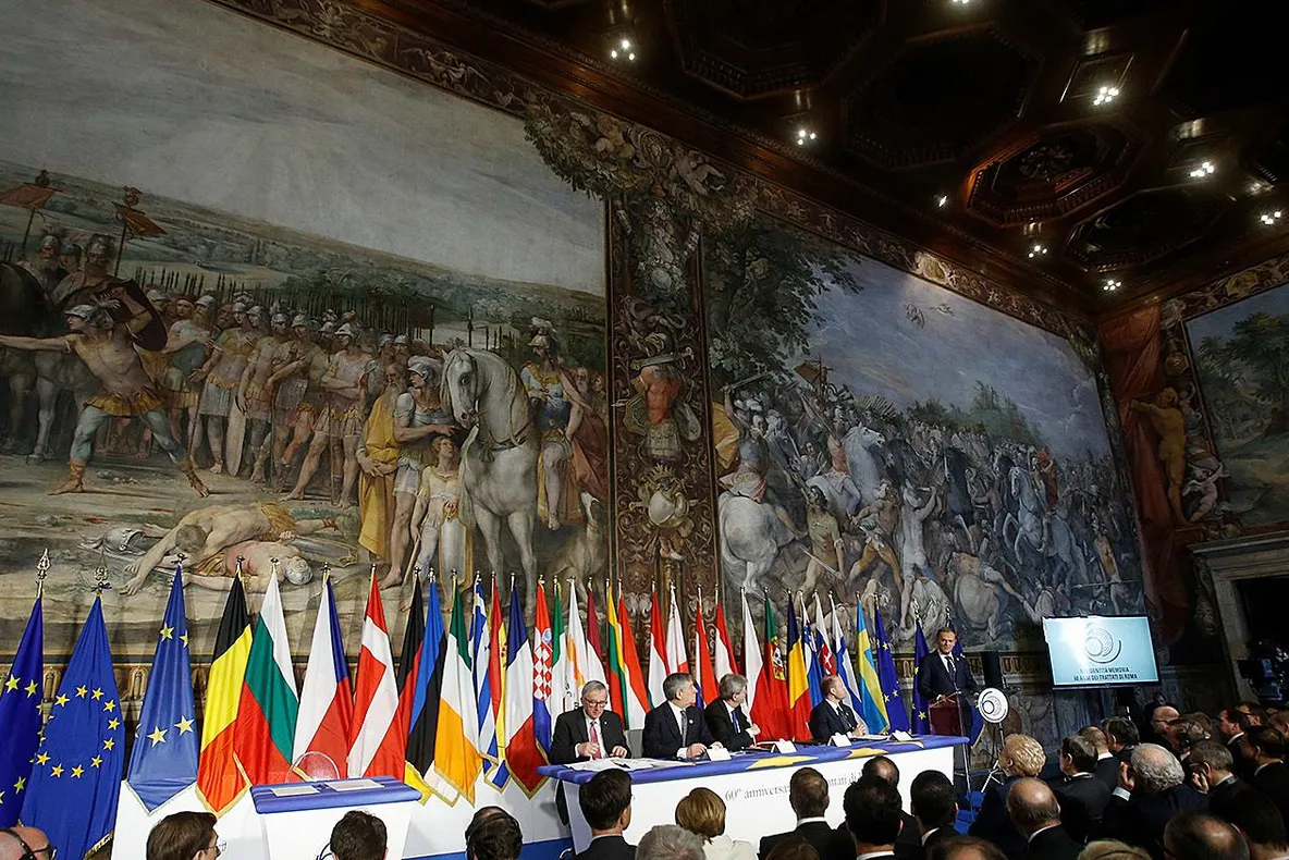 UE aniversează 60 de ani de la primul tratat: Liderii europeni au adoptat Declarația de la Roma
