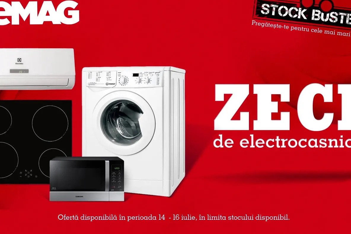 eMAG Stock Busters – Lichidare de stoc pentru electrocasnice la cel mai mare retailer online din Rom