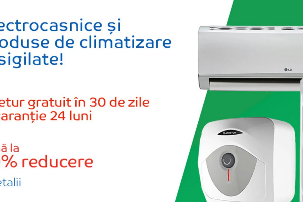 eMAG – Electrocasnice si produse de climatizare resigilate au reduceri de pana la 40%