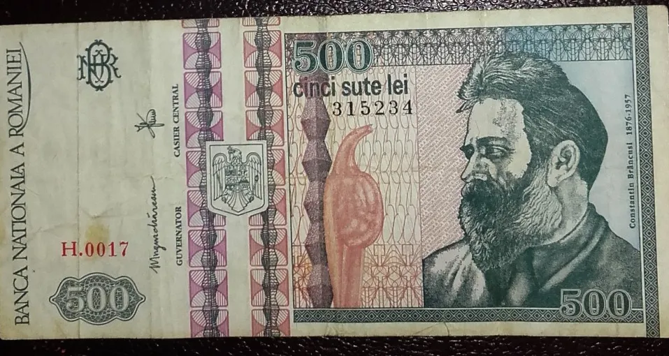 Mai ai pe acasă bancnote de 500 de lei cu Brâncuşi? Iată cât valorează acum!