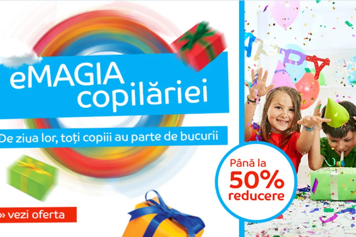 eMAG – O promotie minunata pentru Ziua Copilului. Reduceri 50% la jucarii