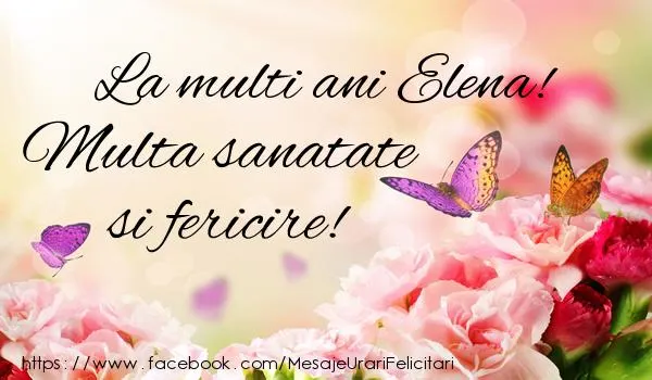 MESAJE CONSTANTIN ŞI ELENA: La mulţi ani, Elena! La mulţi ani, Constantin!