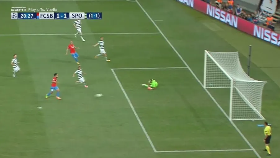 FCSB Steaua - Sporting Lisabona 1-5. Umilință pentru Steaua, care merge totuși în Europa League