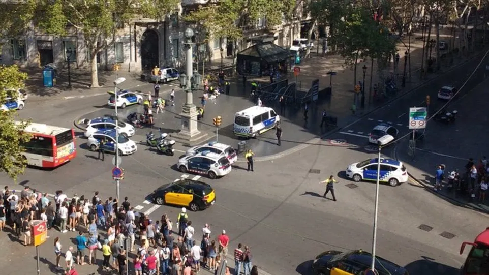Imagini dramatice cu atacul de la Barcelona