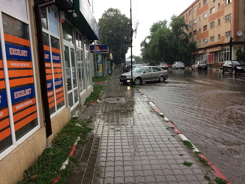 Furtună în Vrancea. O femeie a ajuns la spital, lovită de o creangă. Acoperișuri, avariate