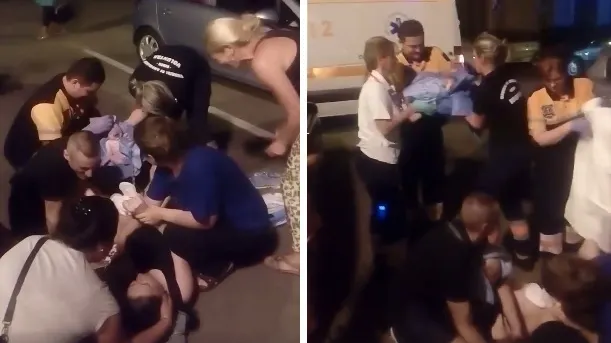 VIDEO. O româncă a născut în faţa blocului