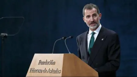 "Catalonia este și va fi o parte esențială a Spaniei", afirmă regele Felipe al VI-lea
