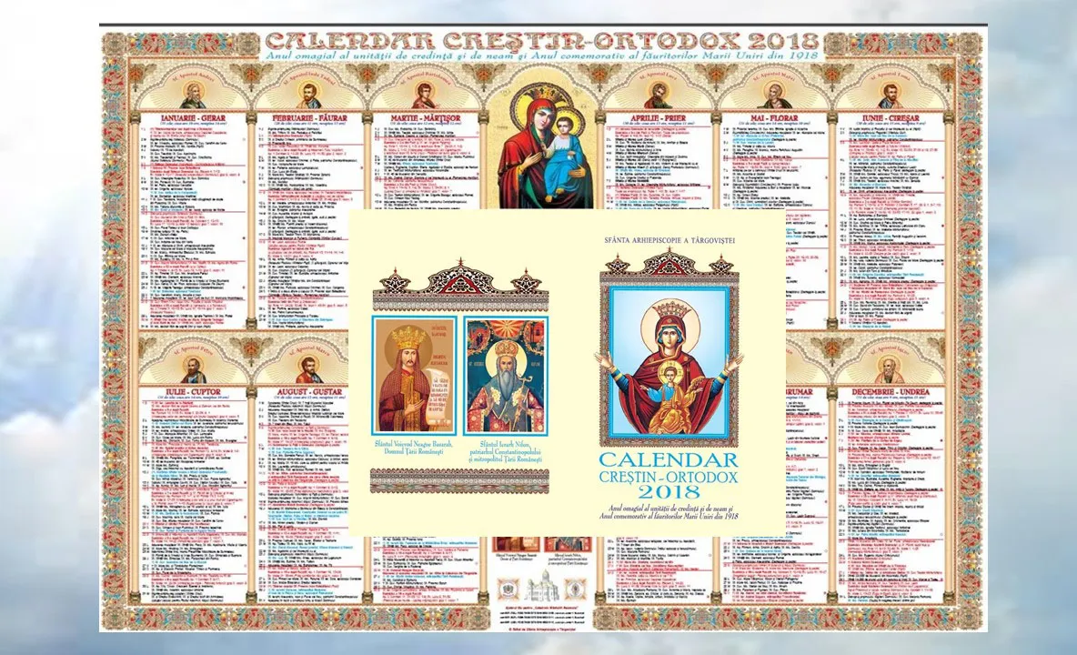 Calendarul bisericesc pentru anul 2018 a fost tipărit 