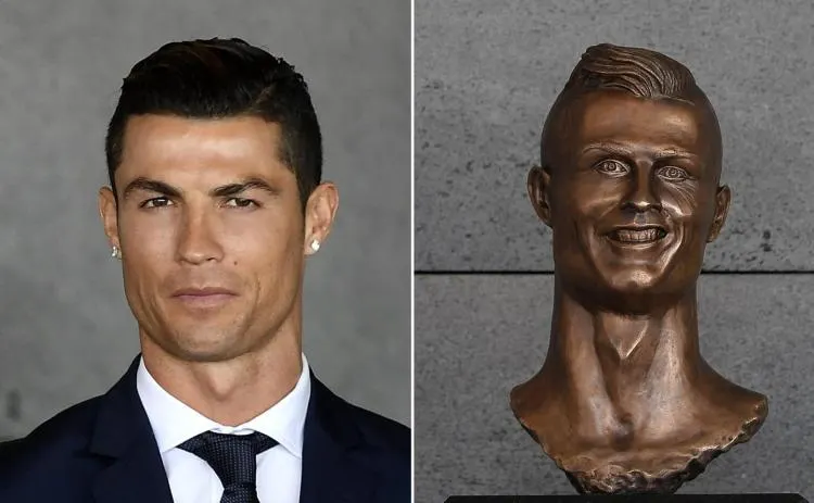 După "caricatura" din Madeira, Cristiano Ronaldo are o nouă statuie. Cum arată acest bust