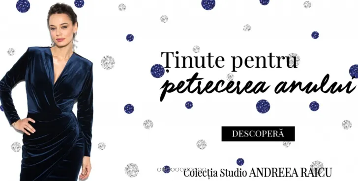 Rochii Andreea Raicu – 5 modele de rochii pentru petrecerea de Revelion