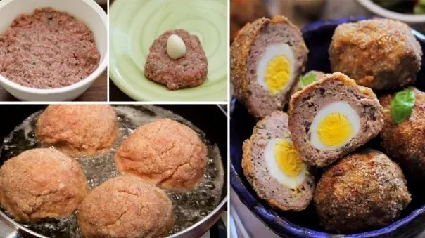 Chifteluţe umplute cu ou. O reţetă delicioasă pentru Paşte