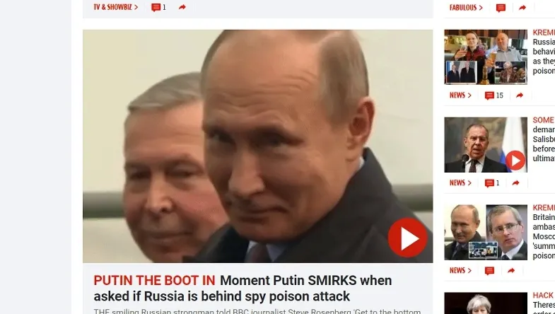Reacție bizară a lui Putin la întrebarea "a fost Rusia în spatele otrăvirii spionului rus?"