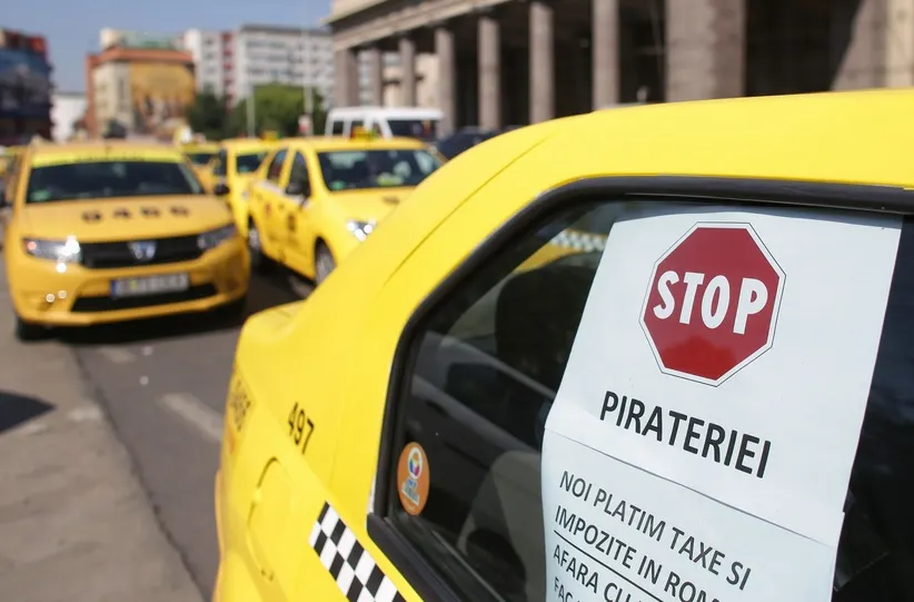 Taximetriștii, protest de amploare în Capitală