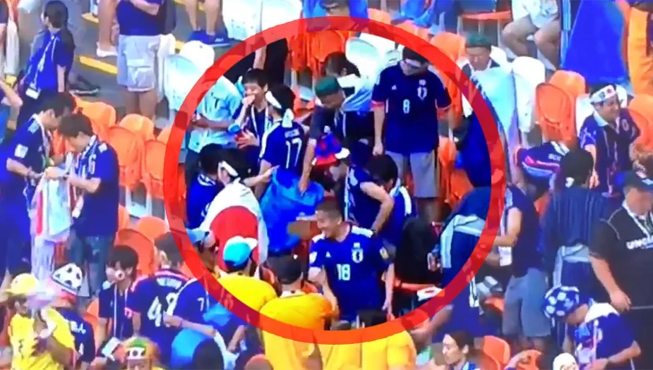 Lecția japonezilor la Cupa Mondială. Suporterii au curățat tribunele după meci - VIDEO VIRAL