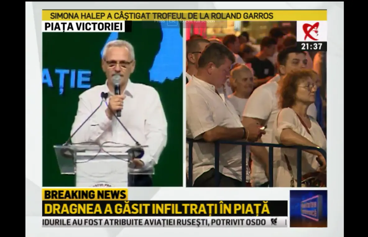 Dragnea, discurs interminabil, în vreme ce piața s-a golit: ”România s-a trezit. Victorie!”