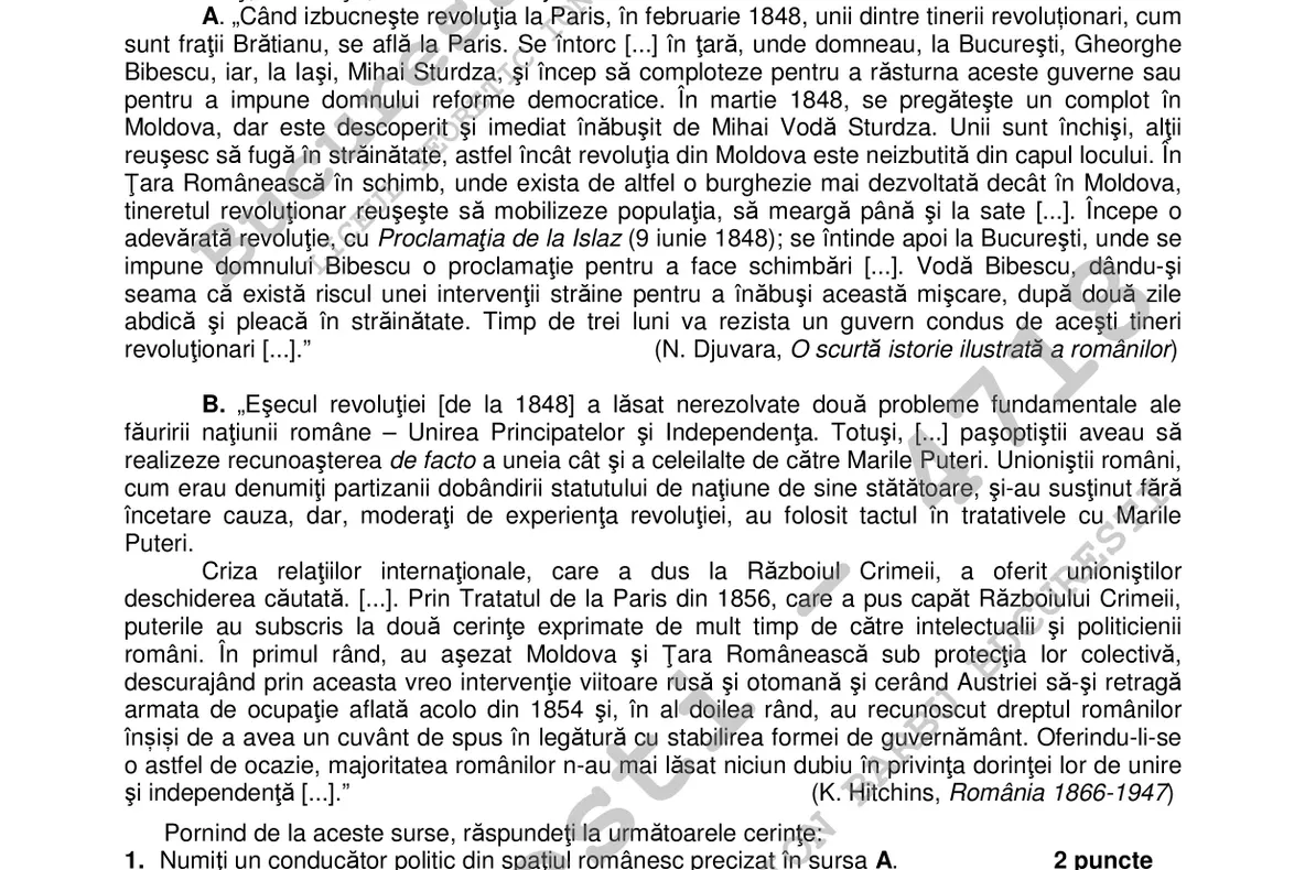 Subiecte BAC 2018 Matematica si Istorie. Barem corectare, rezolvări şi răspunsuri corecte