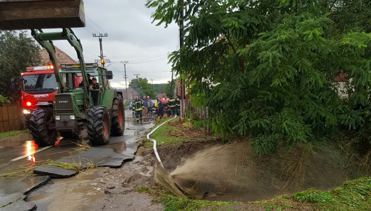Pagube de peste 5 milioane de lei, în județul Sibiu, din cauza inundațiilor