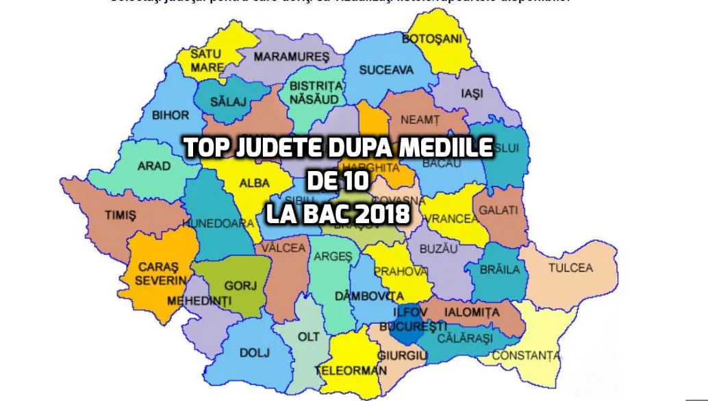 Rezultate BAC 2018 - Moldova fabuloasă. Județele cu cele mai multe medii de 10