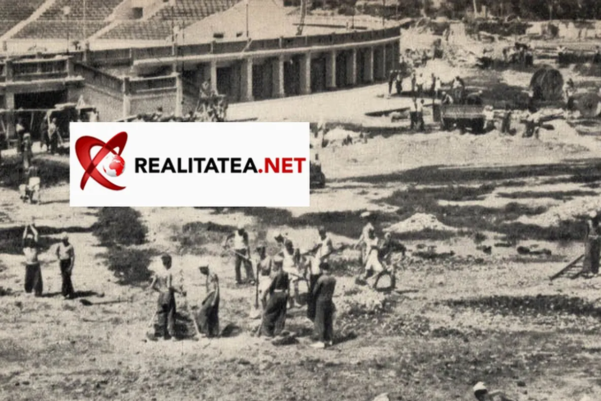 Stadionul Dinamo - imagini senzaţionale de la construirea arenei din Ştefan cel Mare în 1951