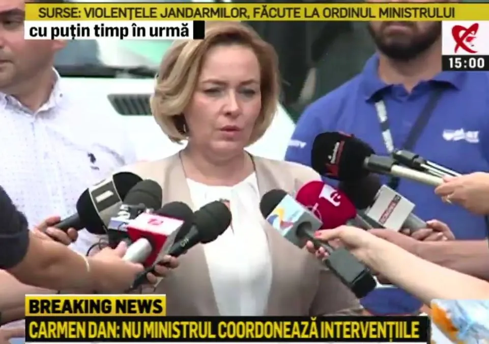 Surse: Carmen Dan, creierul operațiunii de represiune de vineri. Cum se apără ministrul