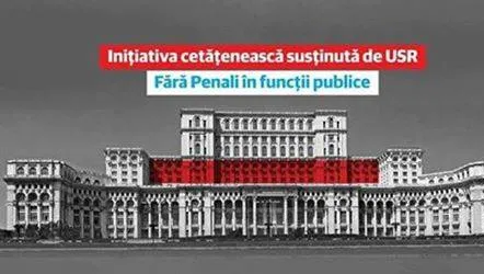 În ce stadiu se află iniţiativa USR, "Fără Penali". În ce judeţe s-au strâns semnăturile necesare 