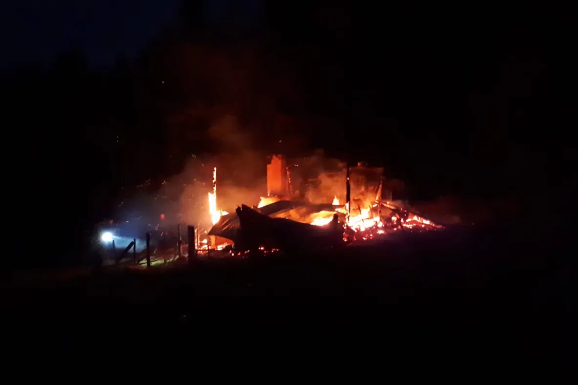VIDEO: Incendiu în judeţul Argeş, la o casă de vacanță