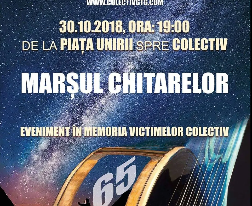 Colectiv 3 ani. Marşul Chitarelor începe la ora 18:30