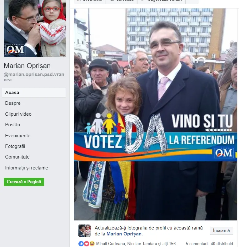Lider PSD, campanie pro-referendum folosind fotografii cu minori