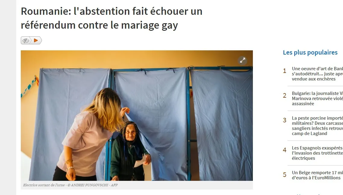 Ce scrie presa internațională după dezastrul de la referendumul pentru familie
