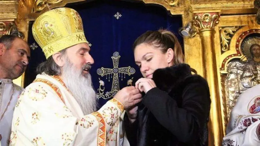VIDEO | Simona Halep, emoționată la întâlnirea cu Arhiepiscopul Tomisului