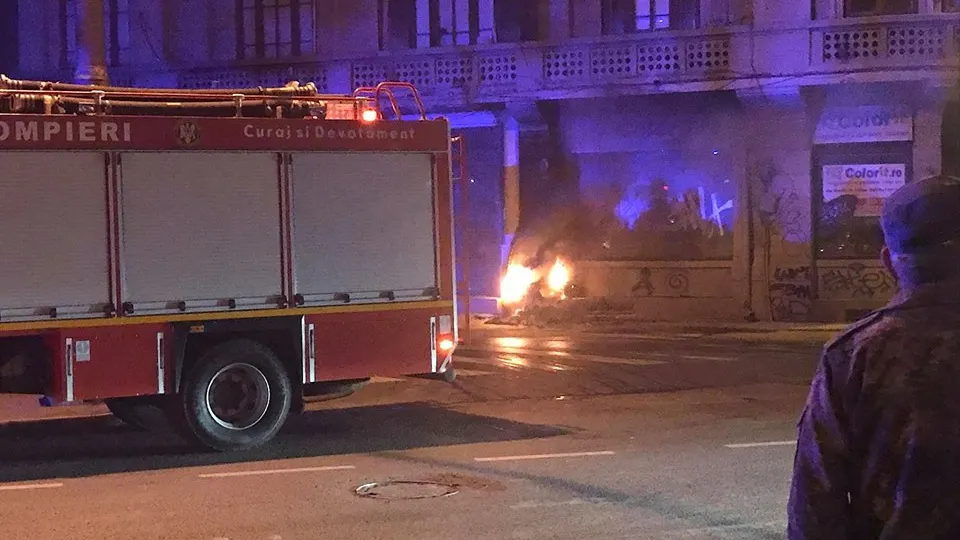 Incendiu pe Calea Griviţei, lângă DIICOT