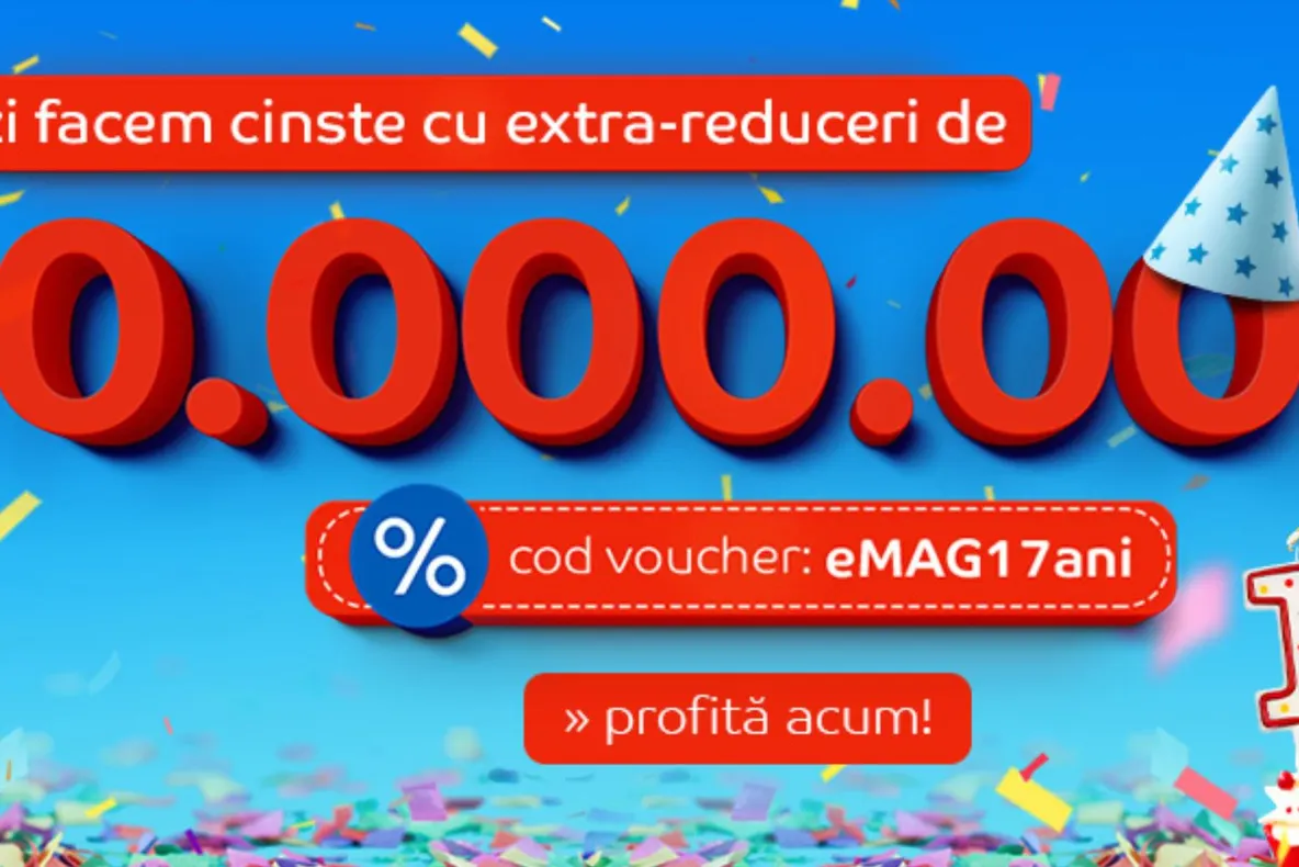eMAG rupe-n doua preturile la televizoare – 5 oferte concrete. Diagonala 140, pret sub 1.500