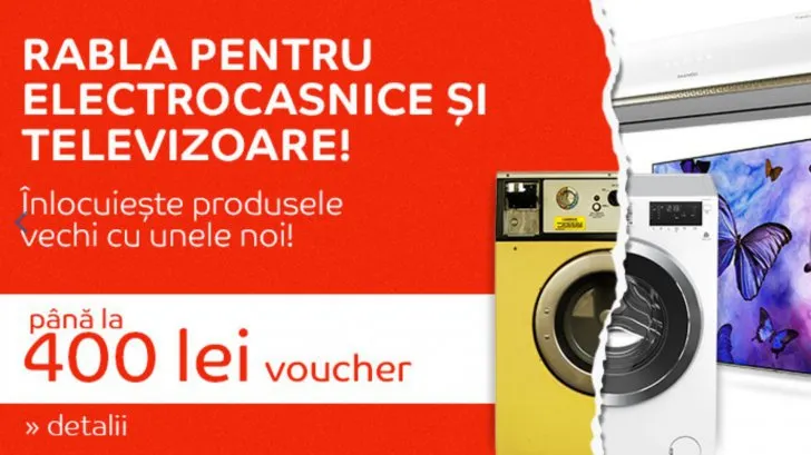 eMAG - Rabla pentru electrocasnice aduce vouchere de 400 de lei