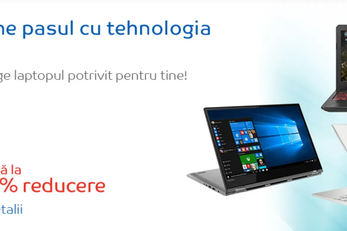 eMAG - Tine pasul cu tehnologia - 25% reduceri pentru laptopuri