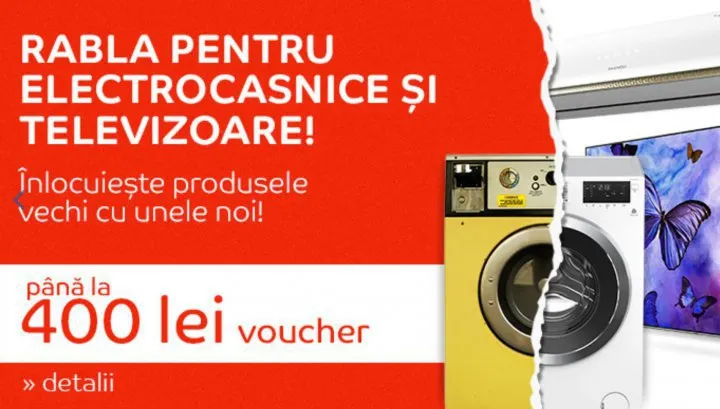 eMAG - Ultimele ore ale programului Rabla prin care poti obtine vouchere de 400 de lei