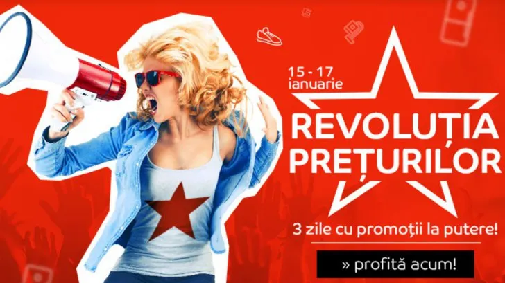 eMAG Revolutia Preturilor – Reducere de pana la 60%, promotia dureaza putin