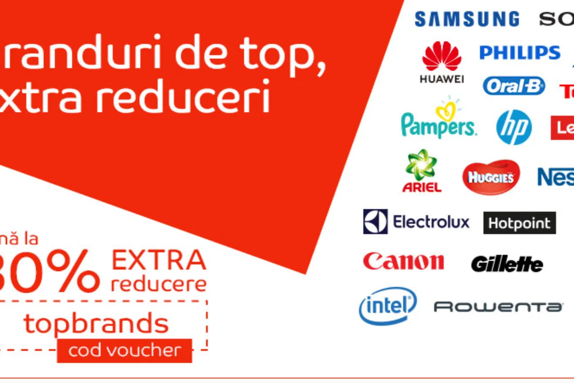 eMAG – La ce branduri poti obtine extra reducere de 30% si in ce fel