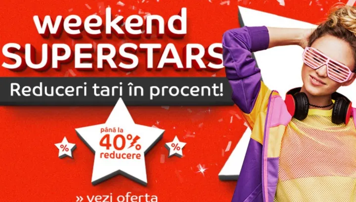 eMAG Weekend Superstars - Se intoarce o campanie puternica de reduceri, valabila numai in weekend