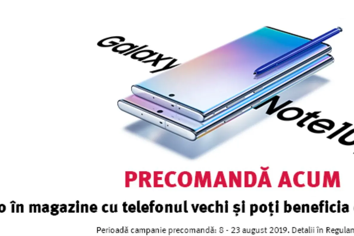 Samsung Galaxy Note 10 - Cat costa toate modelele la Altex