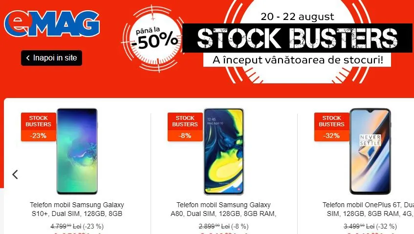 eMAG Stock Busters – Una dintre cele mai mari promotii din acest an