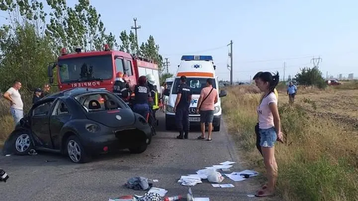 Accident grav, în Argeș: un mort, după ce mașina s-a răsturnat. Polițiștii, șocați: cine era victima