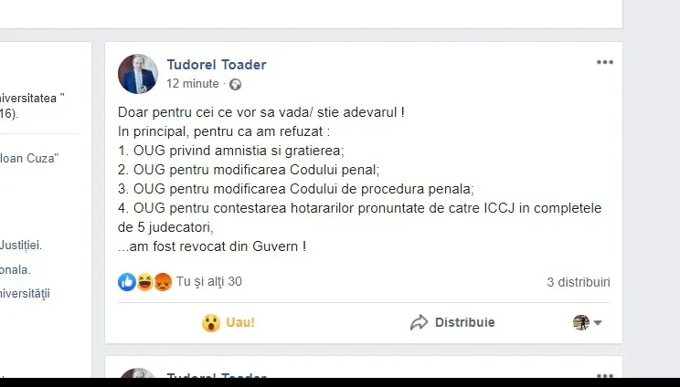 Tudorel Toader a ieșit la atac după patru luni. Motivul pentru care a fost revocat din Guvern