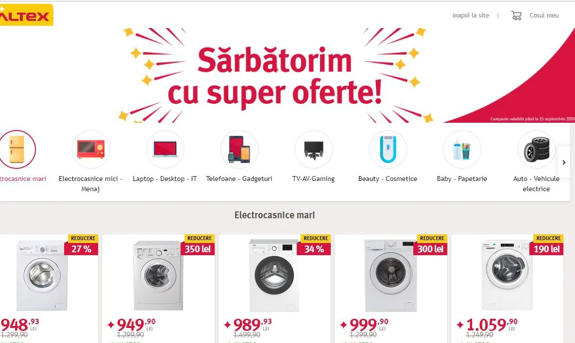 Promotie speciala la Altex - Sarbatorim cu super oferte!