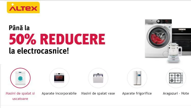 Altex - Ce produse se gasesc cu reduceri de pana la 50%