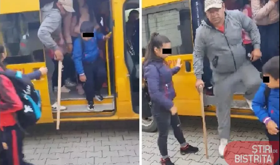 Un individ înarmat cu toporul, la bordul unui microbuz școlar. Cum s-a încheiat povestea