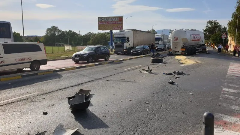Accident cumplit pe DN 1. Imagini groaznice