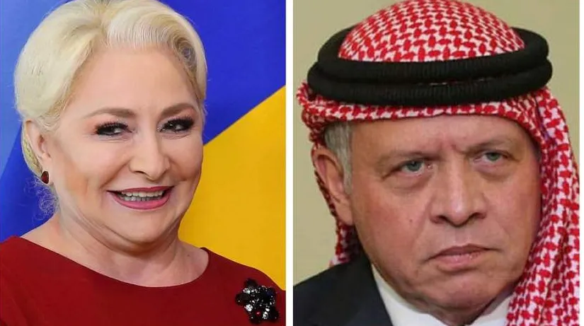 Un alt moment ridicol pentru doamna Dăncilă: a fugit după regele Iordaniei, dar nu l-a mai prins