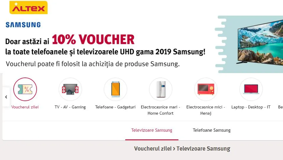 Altex - Voucher cu reduceri de 10%