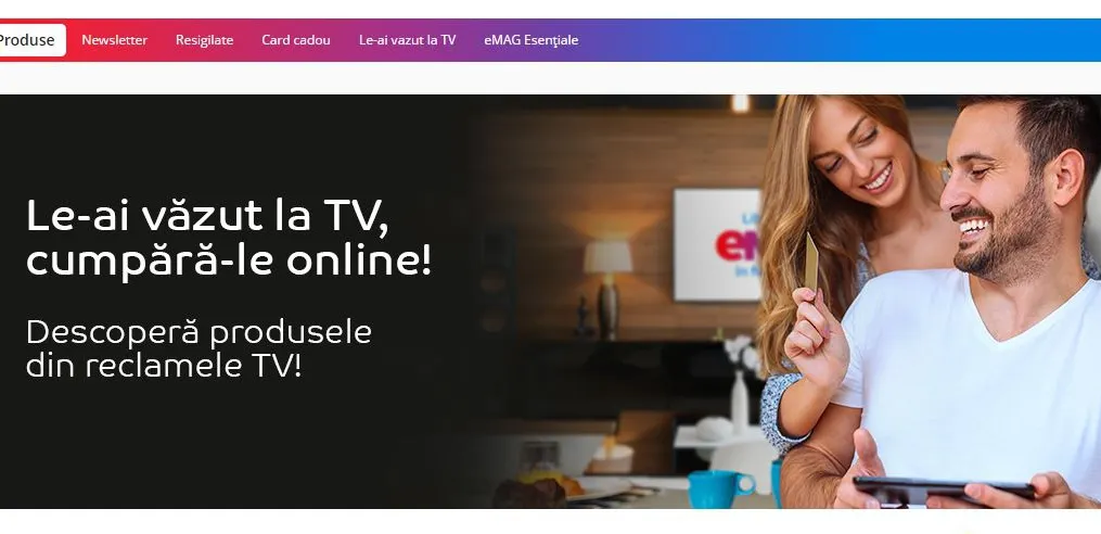 eMAG – Produsele pe care le-ai vazut la TV pot fi cumparate online
