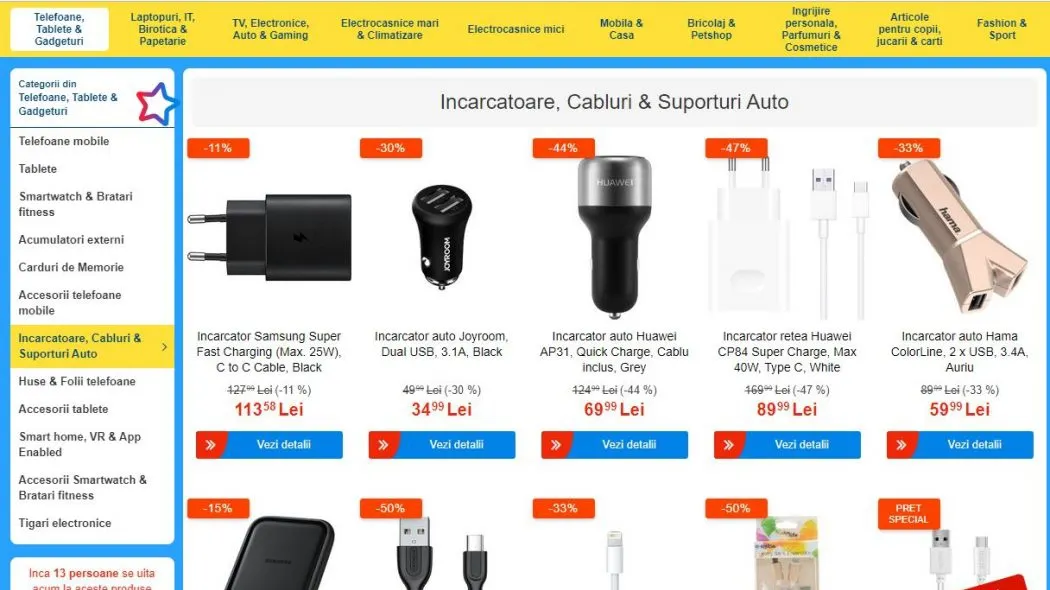 eMAG – Acumulatori externi, carduri de memorie si alte accesorii pe care le iei la reducere daca est